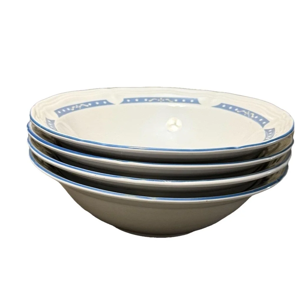 Vintage‎ Newcor Kitchen Kow Soup Cereal Bowls Set 4 Farm Cow Chicken 7